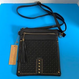 Revive Vintage Black Crossbody Bag NWT